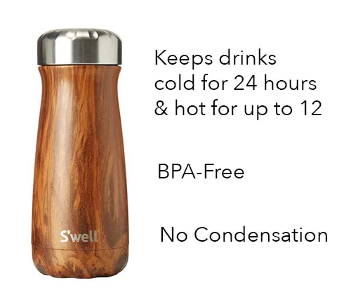 S’well travel coffee mug in teakwood