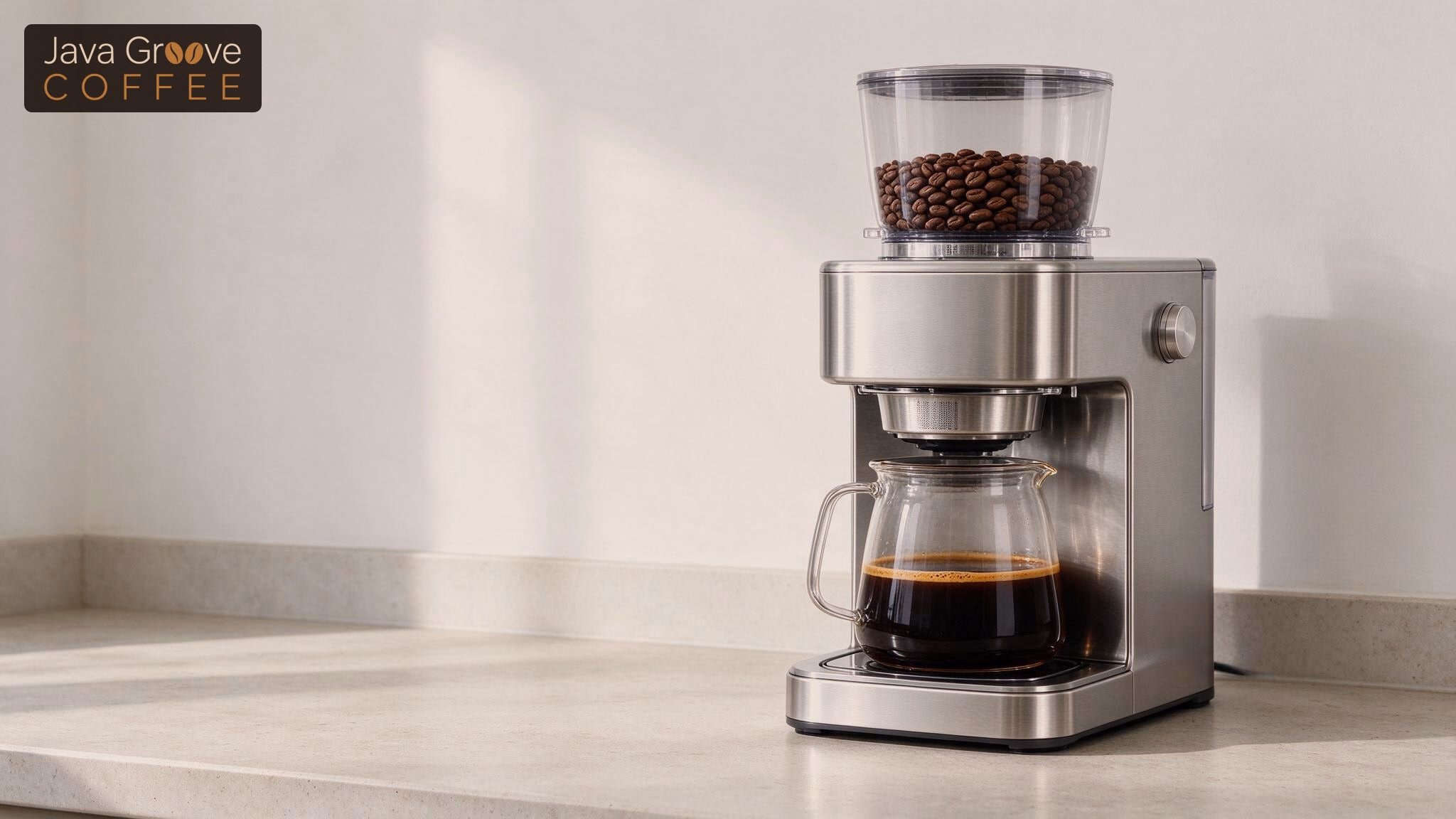 Best coffee maker with grinder: a drip machine with a bean hopper on top