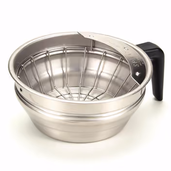 BUNN stainless steel funnel, black handle