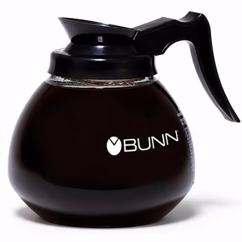 BUNN 64 oz glass decanter, black handle (regular)