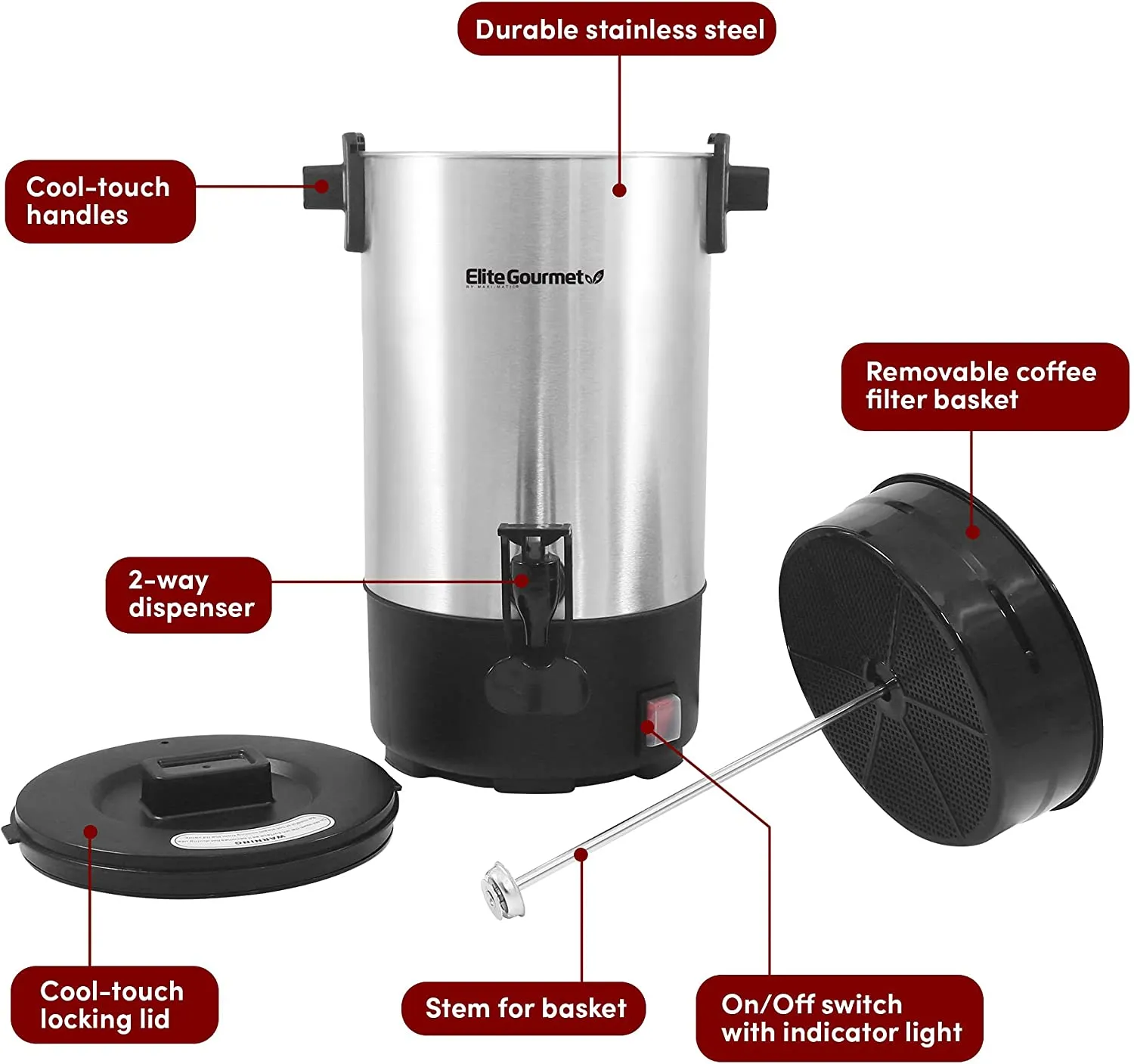 Elite Gourmet CCM-035 coffee urn