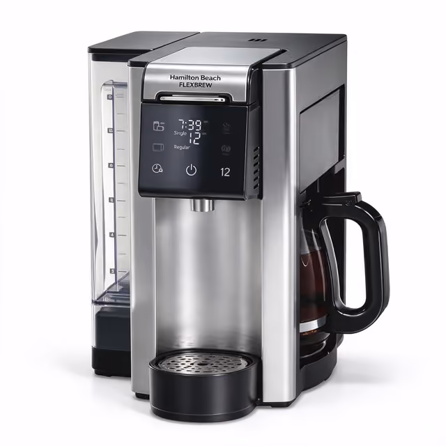 Hamilton Beach FlexBrew Advanced 6-in-1 coffee maker with glass carafe