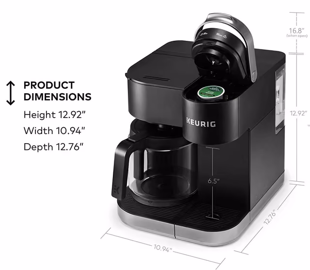 keurig duo demensions
