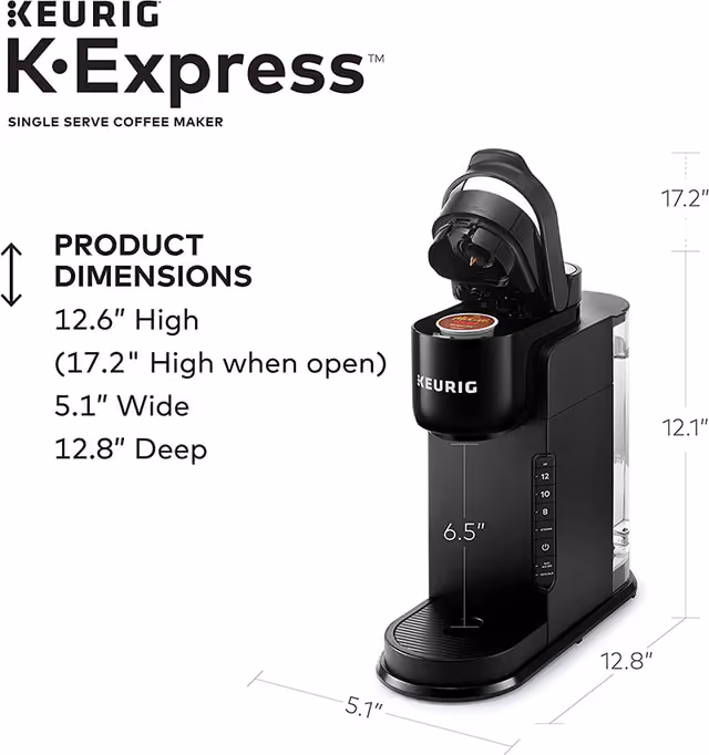 Keurig K-Express single serve coffee maker on a desk