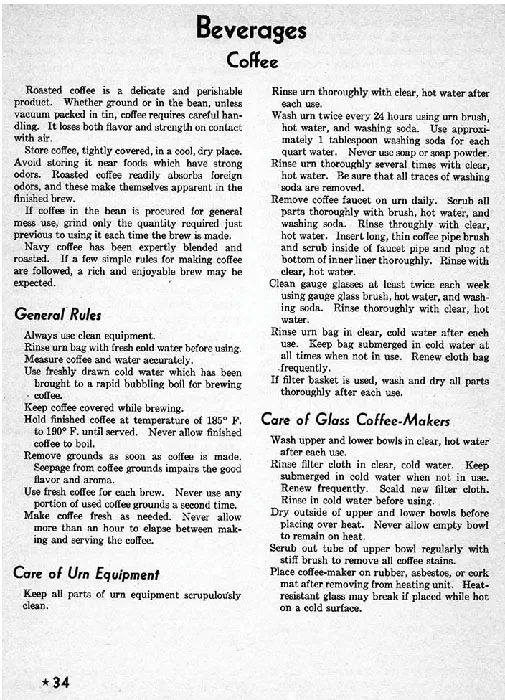 navy coffee 1945 recipe