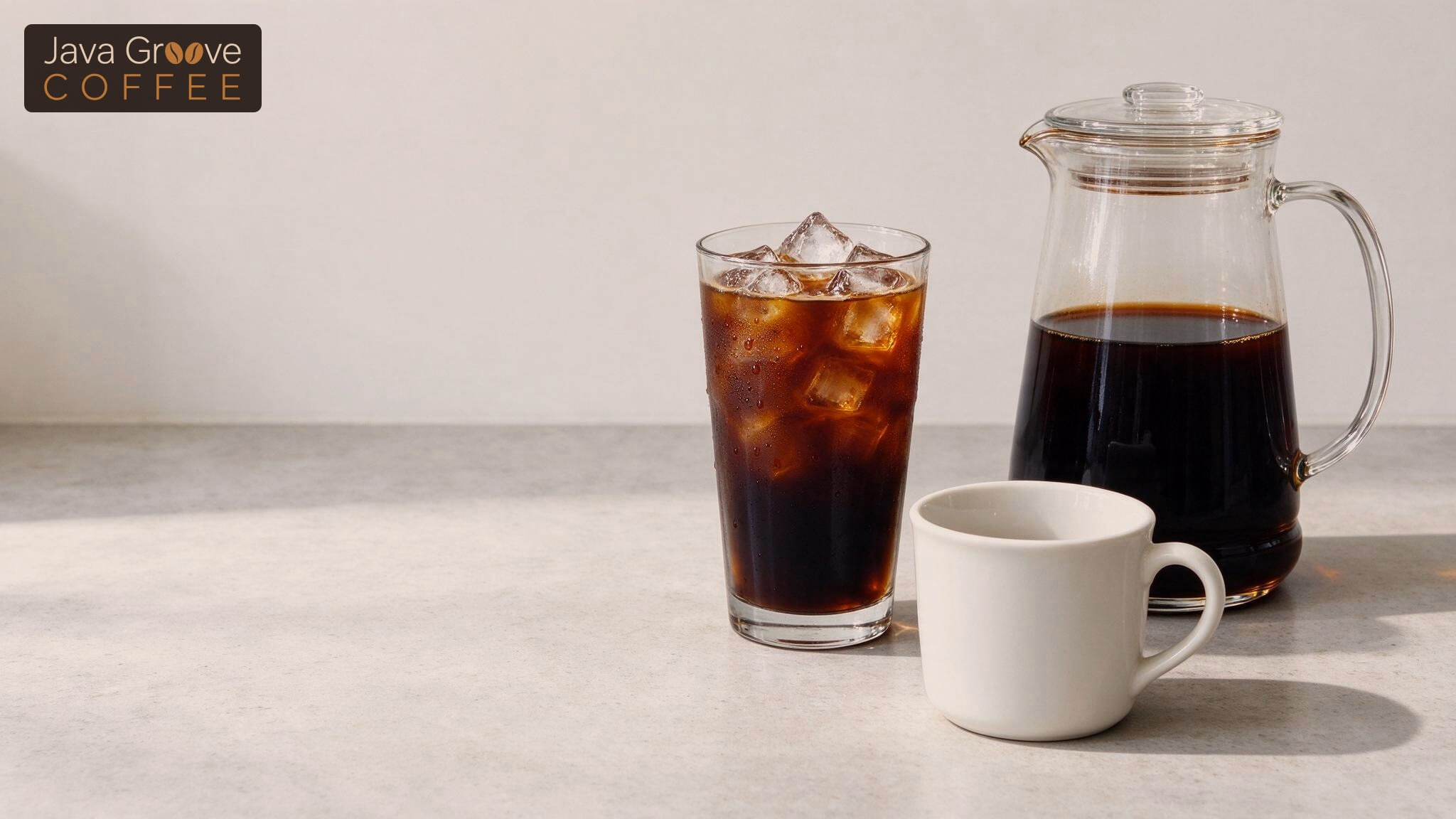 Ninja Coffee Bar CF091 review: a carafe of coffee and an iced coffee