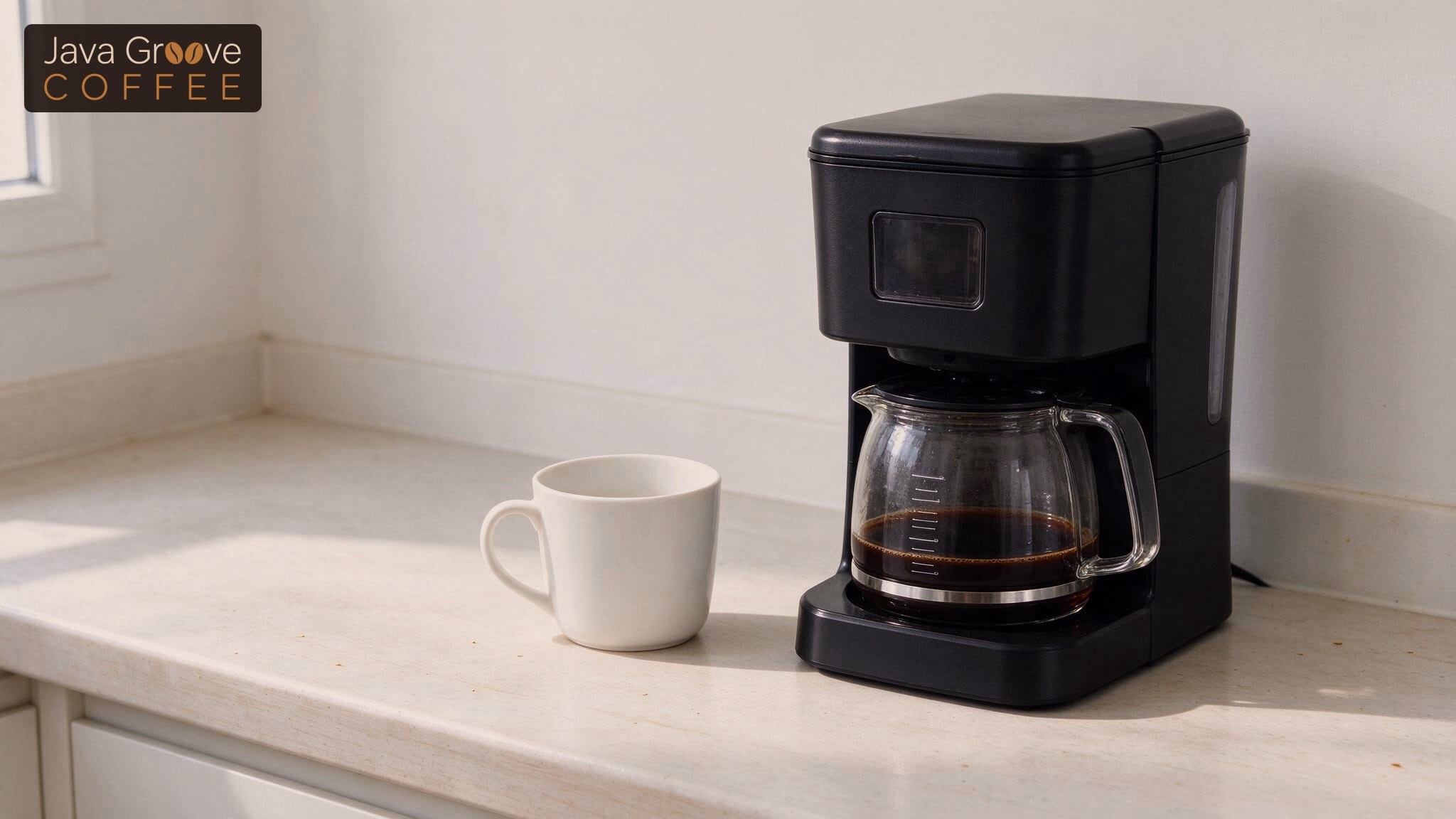 Best small coffee makers: a compact drip maker with a mug